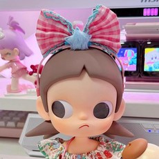 팝마트 지거 액션 피규어 인형 액세서리 BJD 인형 밀짚모자 머리띠 모자 헤어악세서리 베레모 스카프, 아기 없어  지가 가지 자매, 리본 머리띠