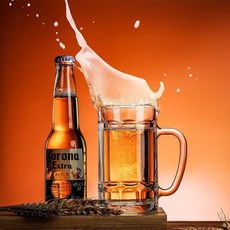 耐熱玻璃杯 - 帶把茶杯啤酒杯 家用個人水杯 泡茶果汁飲料杯, 1個, 1衹裝經典把盃330ml