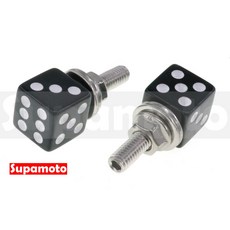 Supamoto 不鏽鋼車牌螺絲—骰子 (造型/M6/大牌照/白鐵), 1個, 眼球1個 (需要2邊下單2)
