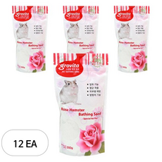 그로비타 소동물 목욕모래 장미향, 550g, 12개