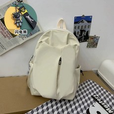 백팩 책가방 대학생 가방 배낭 블랙(펜던트 여행 없음) 대용량, C. 화이트  라이트닝 베어