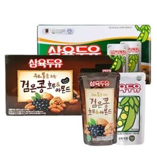 삼육두유 검은콩호두앤아몬드 파우치 세트 35팩(호두앤아몬드15팩+삼육두유20팩), 1세트, 350ml