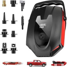 ZFOX 50PSI 패들 보드 펌프 자동 차단 및 냉각 팬이 있는 휴대용 전기 SUP 펌프 - 패들 보드용 스마트 팽창 노즐 9개 HD LCD 디스플레이 12V DC (, ZFOX 50PSI 패들 보드 펌프, 자동 차단 및 냉