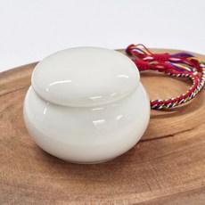 신발장 미니 현관 소품 항아리 단지 풍수 도자기 소금, 1개