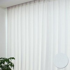 퐁듀 화이트 암막커튼(나비주름) (140x230cm)