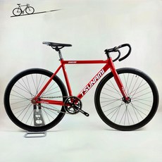 쓰나미픽시자전거 중학생 입문용 SNM100 불꽃블랙 완차 브레이크포함, 49cm, 레드와인, 1개, 49cm