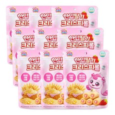 캐치티니핑 한입 딸기 크리스피롤, 9개, 40g, 딸기향