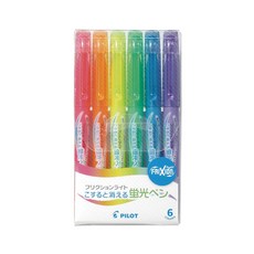 파이롯트 파이롯트 프릭션 형광펜 6색세트 (SFL-60SL), 형광(6C)