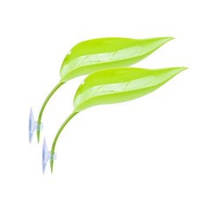 [꼬망구] 크레스티드게코 파충류 도마뱀 인조 나뭇잎 백업, 2개, 라이트그린