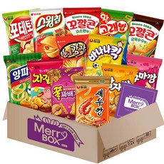스낵 13종세트 1호{새우깡+양파링+바나나킥+꿀꽈배기+자갈치+감자깡+고구마깡+오감자+꼬북칩+스윙칩+왕고래밥+눈을감자+꼬깔콘}+메세지카드, 1박스, 과자세트