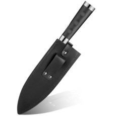 소가죽 나이프 칼집 20.3cm(8x2.54cm) 가죽 칼집 칼집 파우치 벨트 루프가 있는 부드러운 가죽 칼집 고정 블레이드 셰프 고기 클리버 칼집 보호에 적합 (길이 20.8