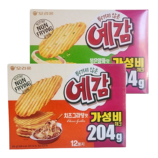 오리온 예감 치즈그라탕 + 볶은양파맛 세트, 1세트, 408g