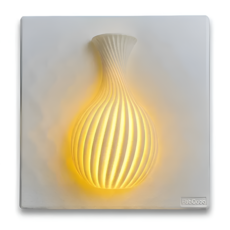 팹큐브 LED 액자 화병 무드등, 빗결무늬