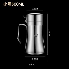 AKL德國304不銹鋼油壺 - 防漏大容量家用廚房調味瓶, 1個, 小號(500ml)