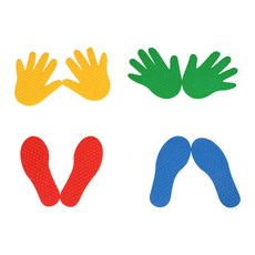 키더스 손모양 발모양 마커 지압 촉감놀이, 손모양/4컬러, 1개