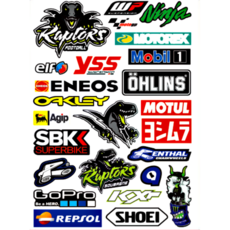 오토바이스티커 헬멧스티커 몬스터 레드불스티커 스쿠터 바이크 데칼 튜닝, 1개, 데칼 스티커 A143