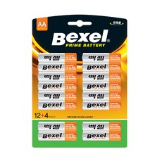 벡셀 알카라인 건전지 12+4 AA 기획팩 멀티팩, 1개, 16개입