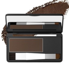 SEVICH Root Touch up 브러시가 있는 헤어라인 파우더 두피 컨디션 숨김 여성 및 남성용 얇은 그레이 헤어 섀도우 토퍼 48시간 메이크업 지속 8g, Medium Brown, 1