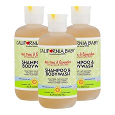 캘리포니아베이비 샴푸 앤 바디워시 올인원클렌저 티트리 & 라벤더, 251ml, 3개