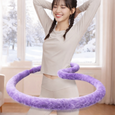 부드럽고 뱃살끼지 않는 풀커버 무소음 고탄성 소프트 개미허리 훌라후프, 1개, 퍼플, 2kg