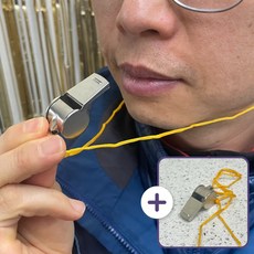 1+1 교통정리 경찰호루라기 심판휘슬 목걸이 호각, 2개