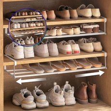 쌍문상회 지금 필요한 길이조절신발장선반 현관 신발수납장 길이조절 신발장 선반 정리 신발선반 현관신발장정리 신발장선반 신발장정리대 31872EA, 화이트