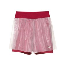 아미르슬라마짐 로고 장식 레이어드 러닝 쇼츠