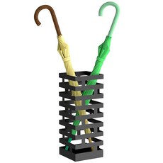 실내 출입구용 인벡 23인치 우산 홀더 탈착식 물 트레이와 가 있는 대형 금속 스탠드 가정 사무실 호텔용 선반 수납공간, Small Bla