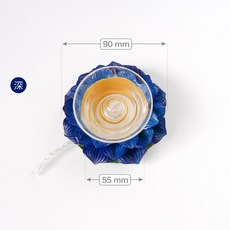 臺灣製小蓮花燈芯固定座-白色 (10色可選) #萬年燈心#薰香座#供佛#供油燈#點燈供佛#佛燈油#油燈, 蓮花燈芯固定座〖小〗【深藍】附燈芯, 1個