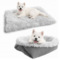 멍담 강아지 변신 쿠션 침대 겸용 2WAY, 1개, 그레이