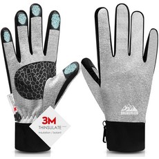 Bruvoalon 여성 및 남성용 겨울 장갑 3M 단열 라이크라 원단 터치스크린 미끄럼 방지