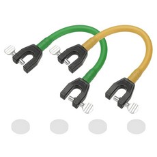 YELARXI 스키 팁 커넥터 스노보드 클립 훈련 보조 기본 터닝 휴대용 내구성 홀더 액세서리 - (초보자 훈련/속도 제어) 2개 및 다크 그린/다크 옐로우 288830, YELARXI 스키 팁 커넥터, 스노보드 클립 훈련 보