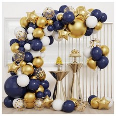 해피데코 파티장식 풍선세트(네이비럭셔리) (손펌프포함)