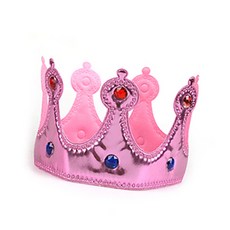 파티로 스펀지 왕관 크기조절 파티소품, 핑크, 1개
