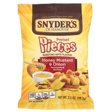 Snyder's Of Hanover 허니 머스터드 양파 프레첼 조각 3.5 온스, 99.2g, 1개