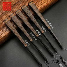 折扇 扇子 10寸古風鵰刻灑金防水絹布折扇古風高顔值中國風流蘇男生霸氣扇子, 1個, 十字海棠,10寸灑金宣紙面+白色流蘇