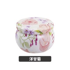 乾燥花香薰蠟燭 鐵盒裝, 1個, 洋甘菊