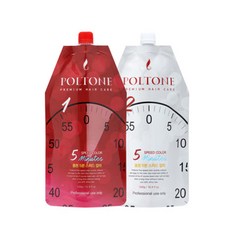 폴톤 5분 스피드 칼라 오징어먹물 염색약 500g 저자극 새치 염색약 대용량, 1개, 흑색