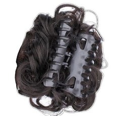 慵懶氣質花苞假髮造型抓夾, 1個, 黑色