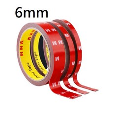 超強黏性雙面膠帶 車飾膠帶 汽車改裝雙面膠帶 防水耐曬 無殘膠, 1個, 6mm寬*2.3米長*0.8mm厚