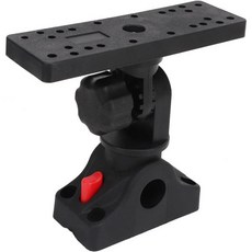 일반 어류 탐지기 장착 베이스 360도 회전 범용 해양 전자 장착대 검은색