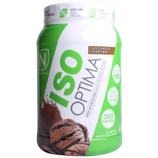 NutraKey 無麩質無糖無脂肪ISO Optima分離乳清蛋白粉 巧克力冰淇淋口味, 1個, 938克