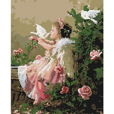 새 보석십자수 캔버스 천사와 40x50 53481ea 1(ea), 색상