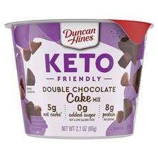 Duncan Hines Keto Friendly Cake Cups 더블 초콜릿 케이크 믹스 59.5g(2.1온스), 2.1 Ounce Pack of 1, 59.5g, 1개