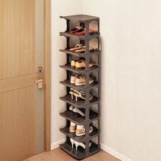 일상포인트 튼튼한 틈새 신발장 신발 정리대, 블랙, 9단