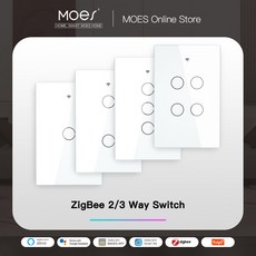 ZigBee-벽 터치 스마트 조명 스위치 중립중립 없음 커패시터 없음 스마트 라이프Tuya 23 웨이 컨트롤 호환 알렉사 오글, 02 Black_02 2-Gang_01 미국 표준, 2) Black  1Gang미국 표준