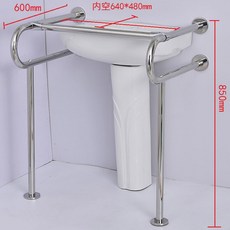 변기 안전 손잡이 좌변기 미끄럼 난간 접이식 보조대 고무발 일자 보조 소변기 화장실, 다리기둥 대야 손잡이 멘트 32경