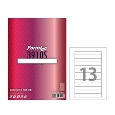 폼텍 A4 비디오테이프용라벨 LQ-3910S(LQ-3662호환) [13칸20매]