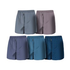 BYC 남자 부드러운 순면 데일리 트렁크팬티 5종세트