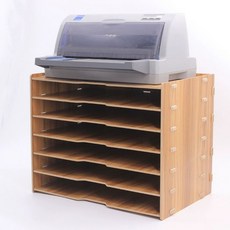 종이보관함 수납함 형 골판지 함 도화지 지류 폴더 대형 그림판 원목, 1개, 체리우드 7칸